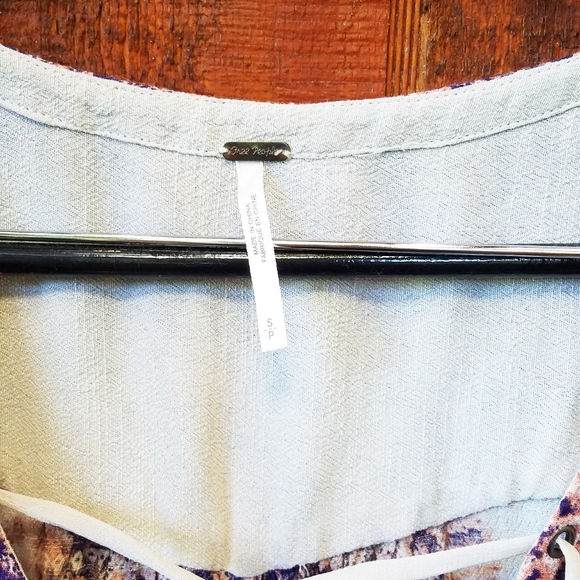 Free People~Wildest Moment~Purple~Peasant Blouse~S - Picture 6 of 7